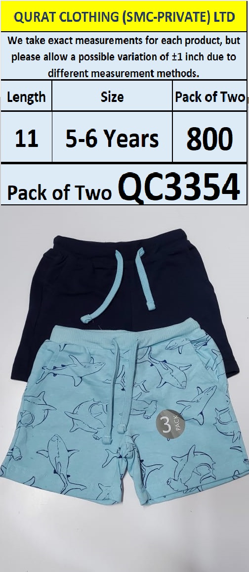 Pack of Two Shorts QC3354