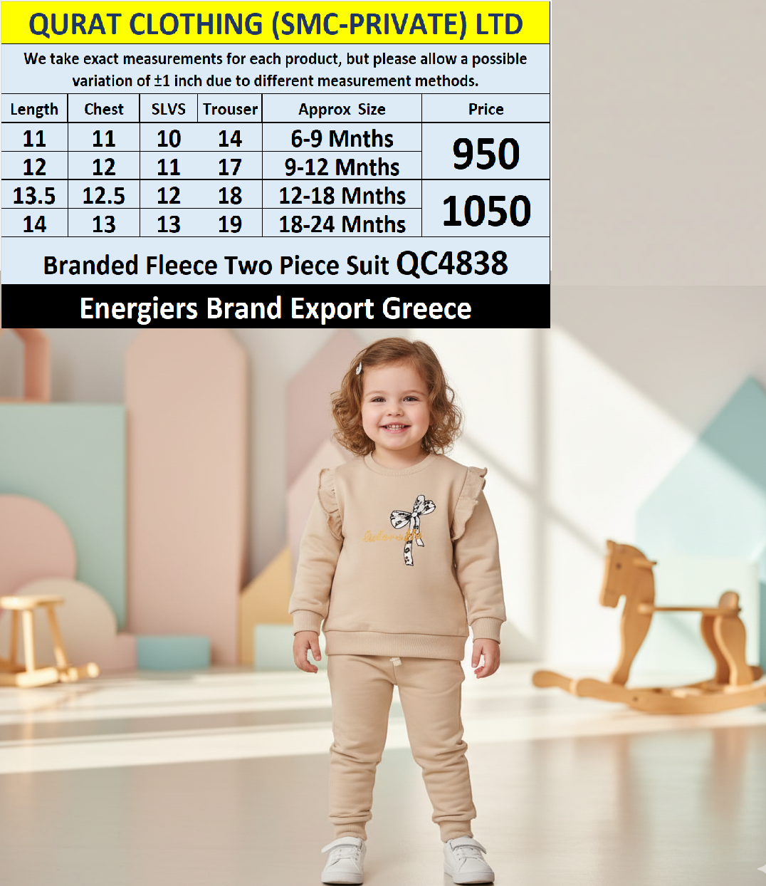 Energiers Brand Fleece Two Piece Suits QC4838 - Export Greece