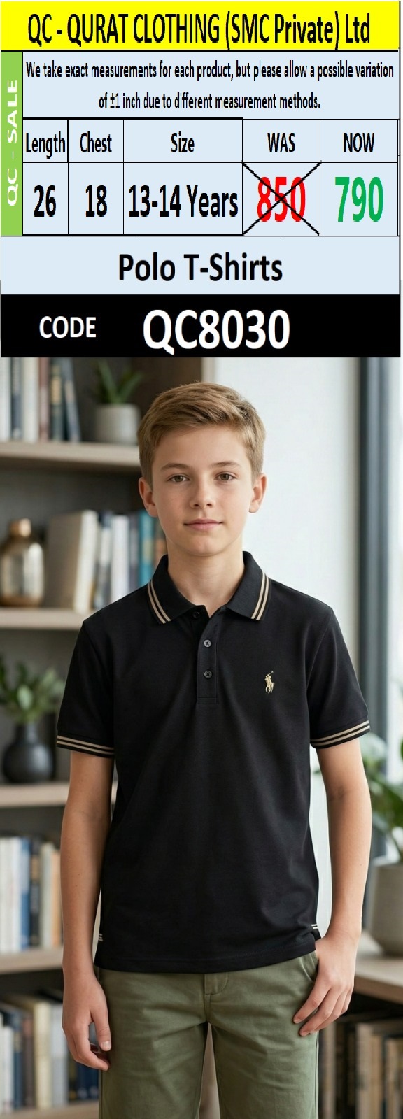 Boys Premium Polo T-Shirt - QC8030