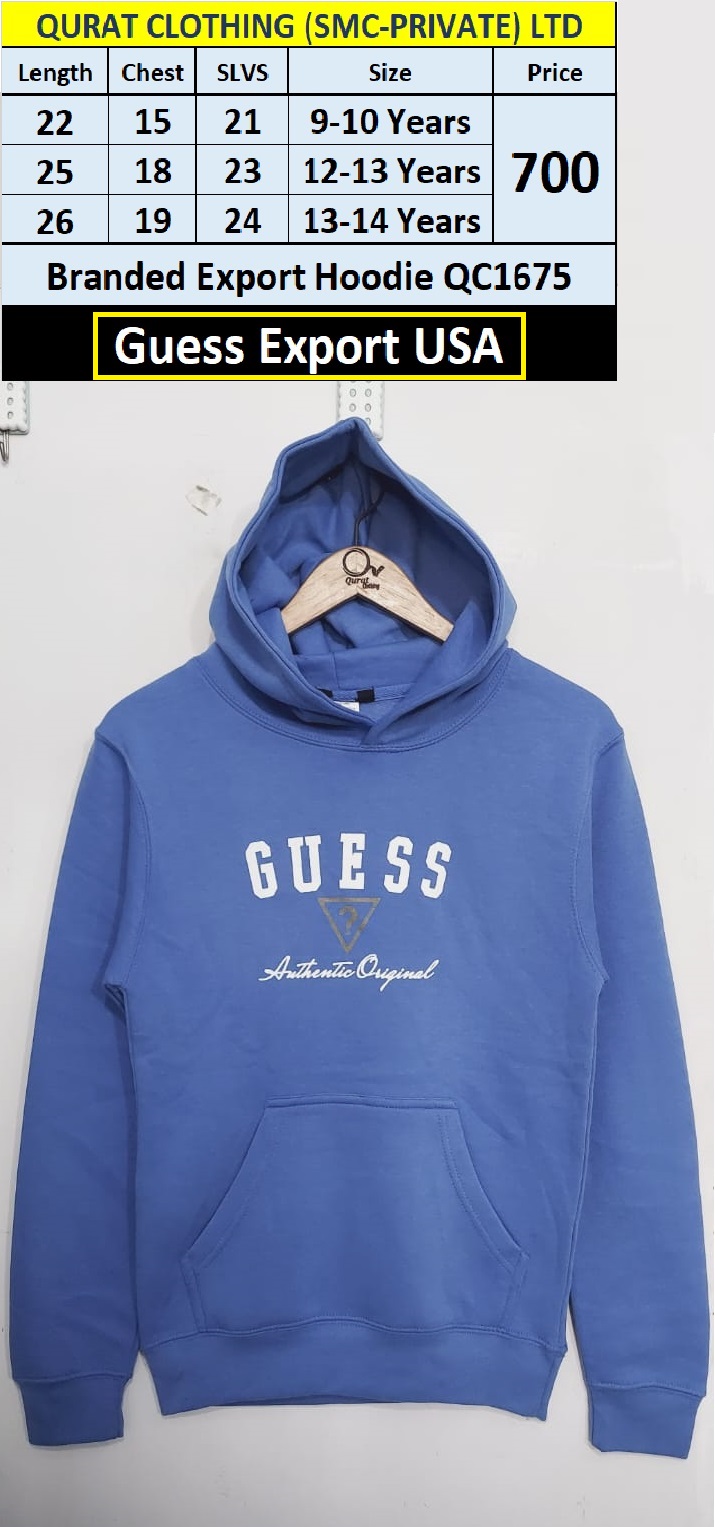 Guess Brand Export Hoodie QC1675 Export USA 
