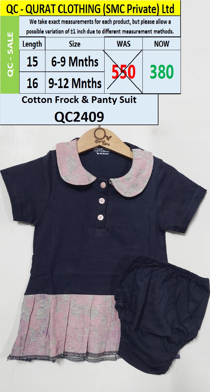 Summer Cotton Frock & Panty Suit QC2409