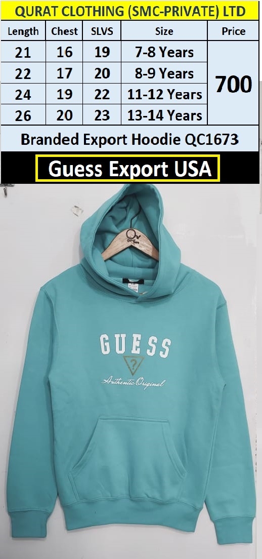 Guess Brand Export Hoodie QC1673 Export USA 