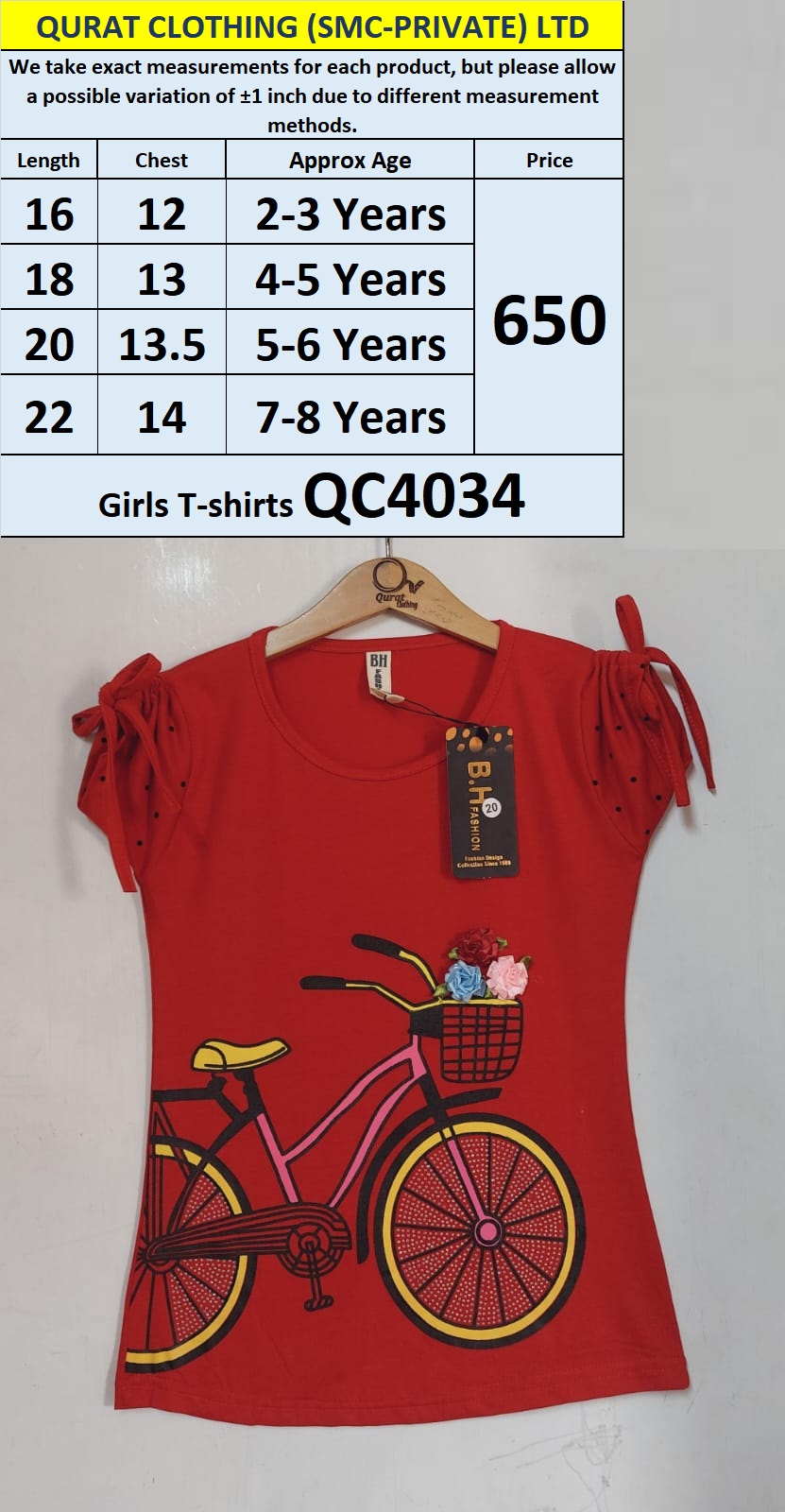 Girls T-shirts QC4034