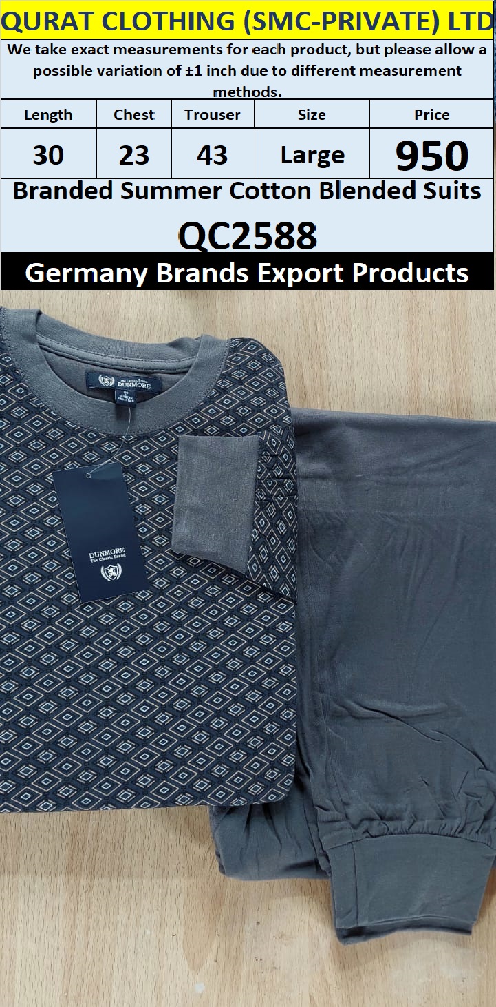 International Brands Summer Cotton Blended Suits Export Germany QC2588