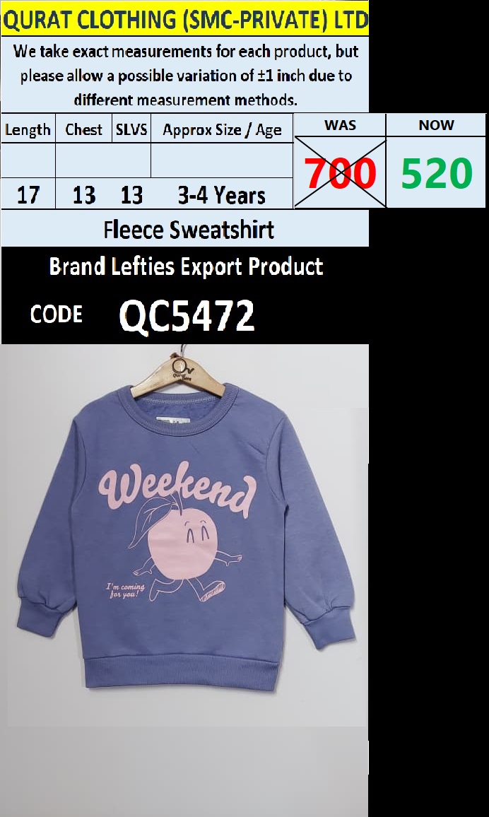 Brand Lefties Fleece Sweatshirt Export Europe - QC5472