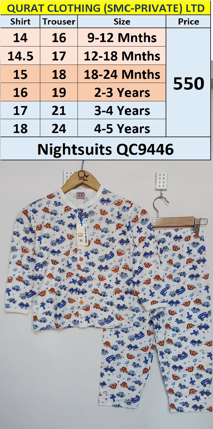 Front Open Cars Prints Night Suits QC9446