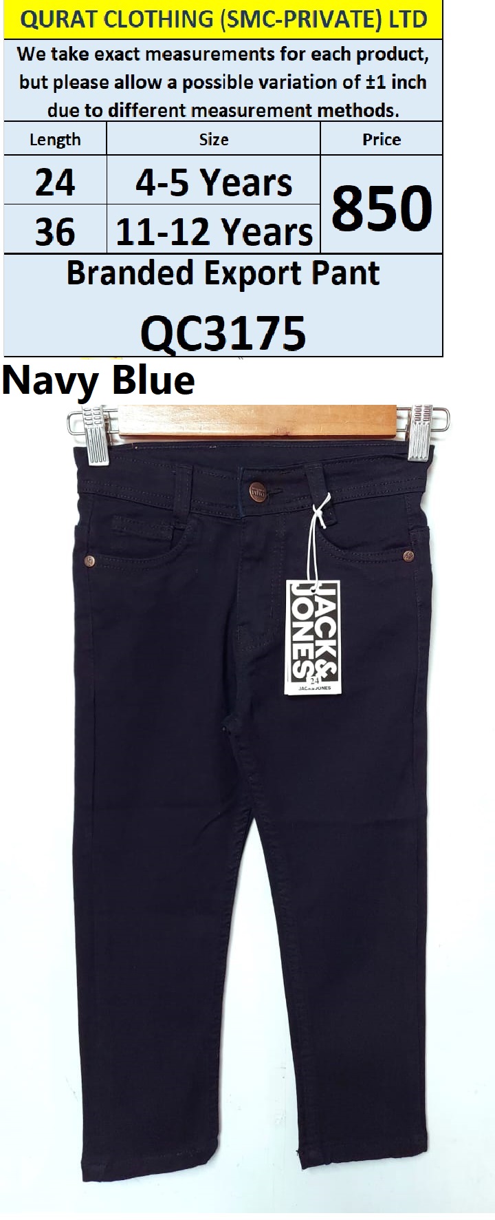 Branded Export Pant QC3175 (Navy Blue)