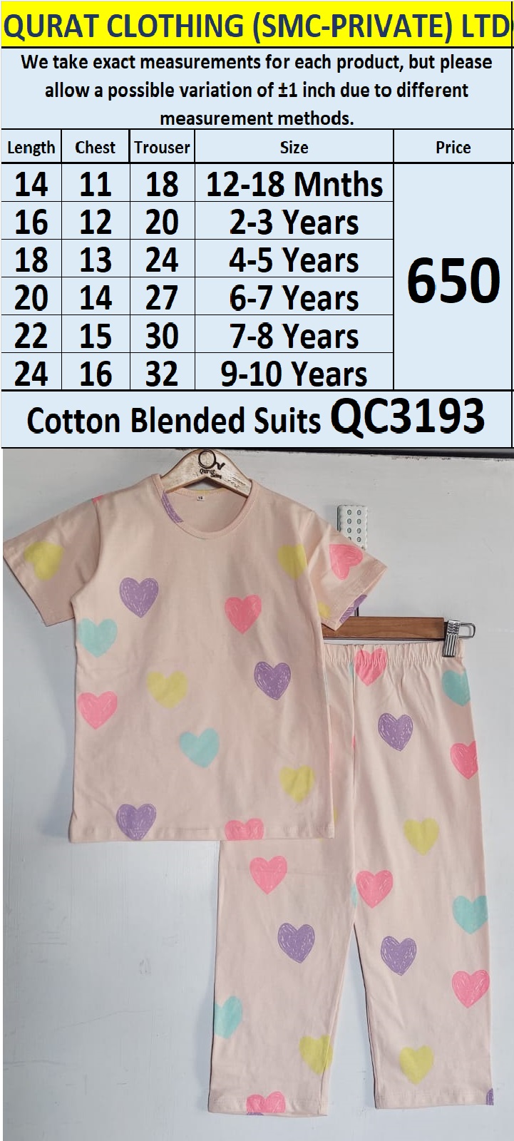 Cotton Blended Suits QC3193