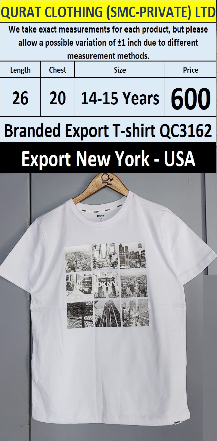DKNY Brand T-shirt QC3162 Export New York - USA - QC3162