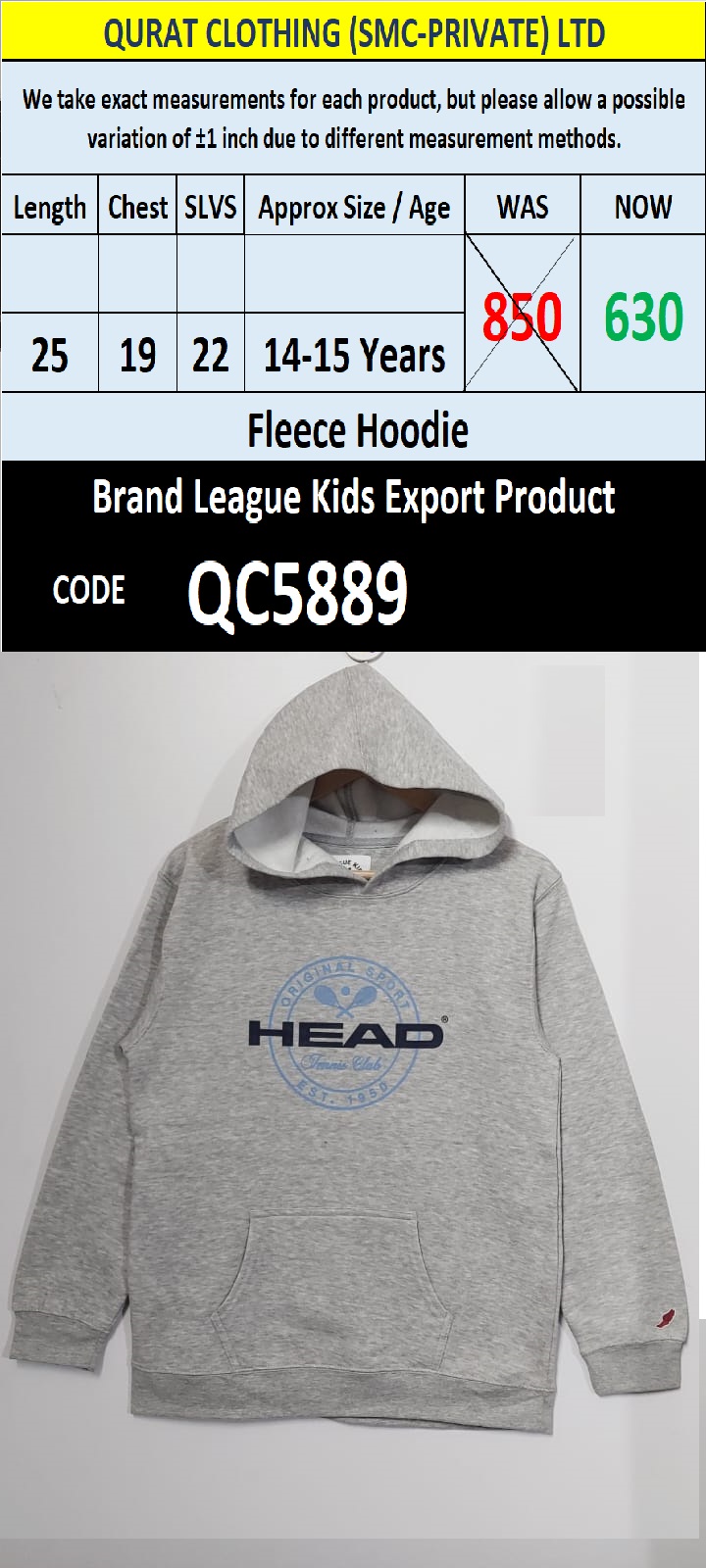 Top International Branded Export Hoodie / Sweatshirt Products - QC5889