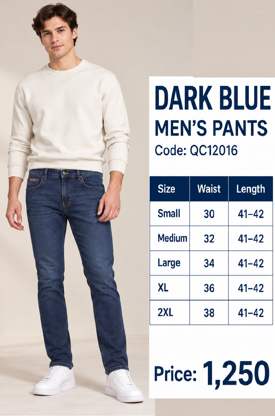 Dark Blue Men’s Pants - QC12016