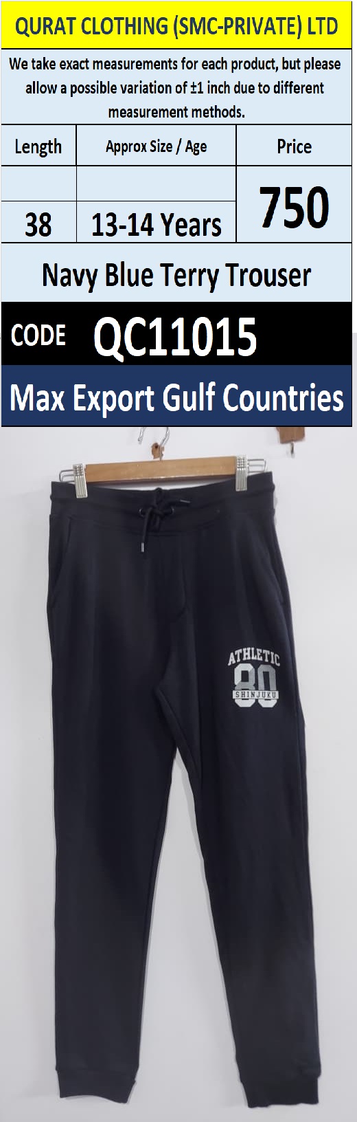 Navy Blue Terry Trouser – QC11015 – Max Export Gulf Countries