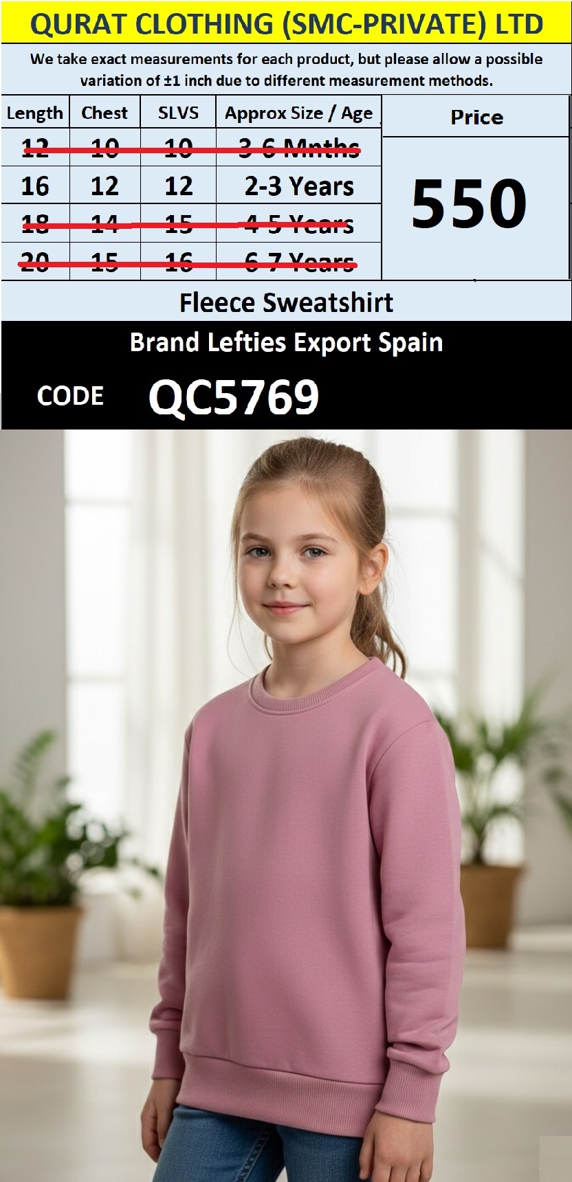 Lefties Brand Fleece Sweatshirt Export Europe - QC5769