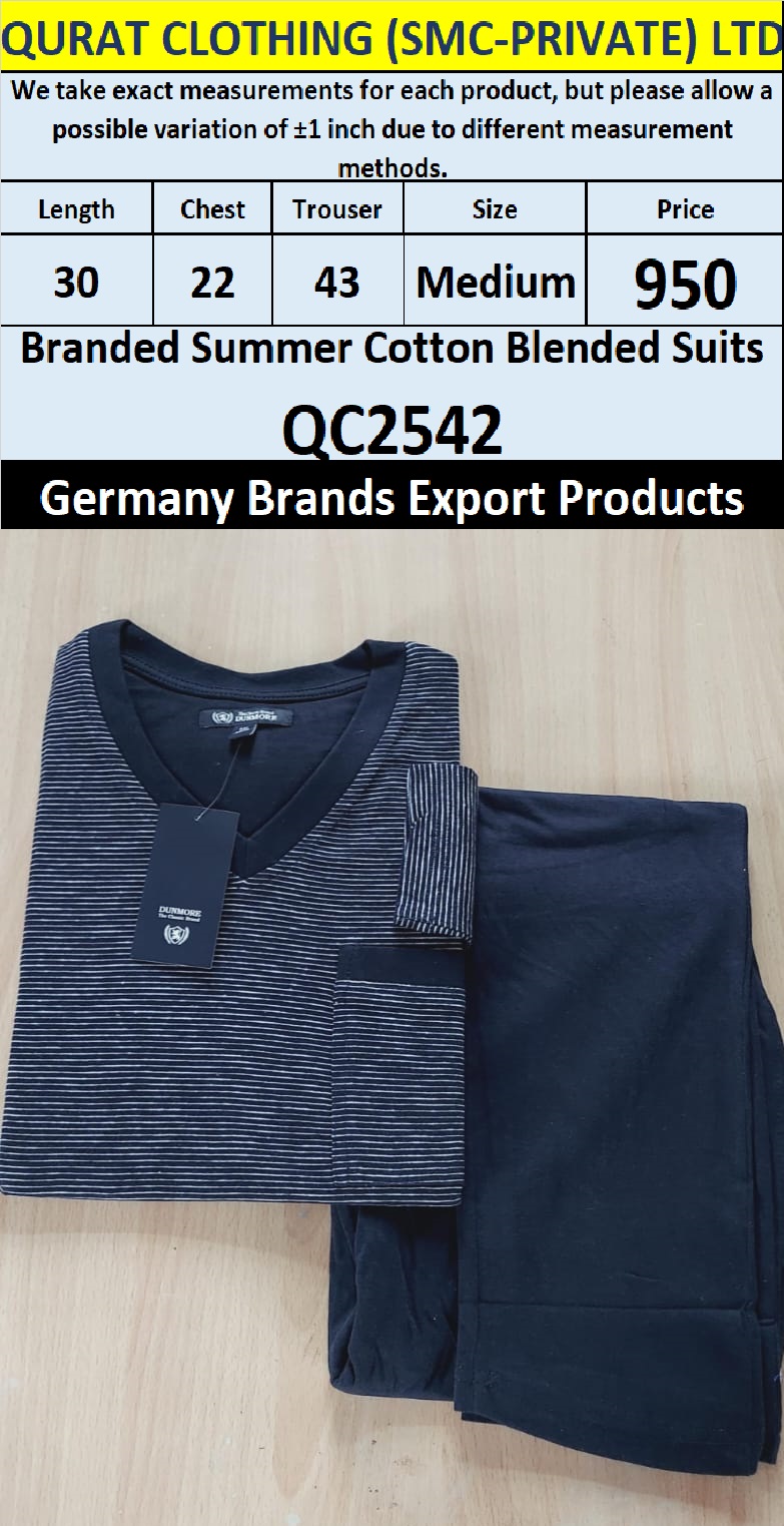 International Brands Summer Cotton Blended Suits Export Germany QC2542