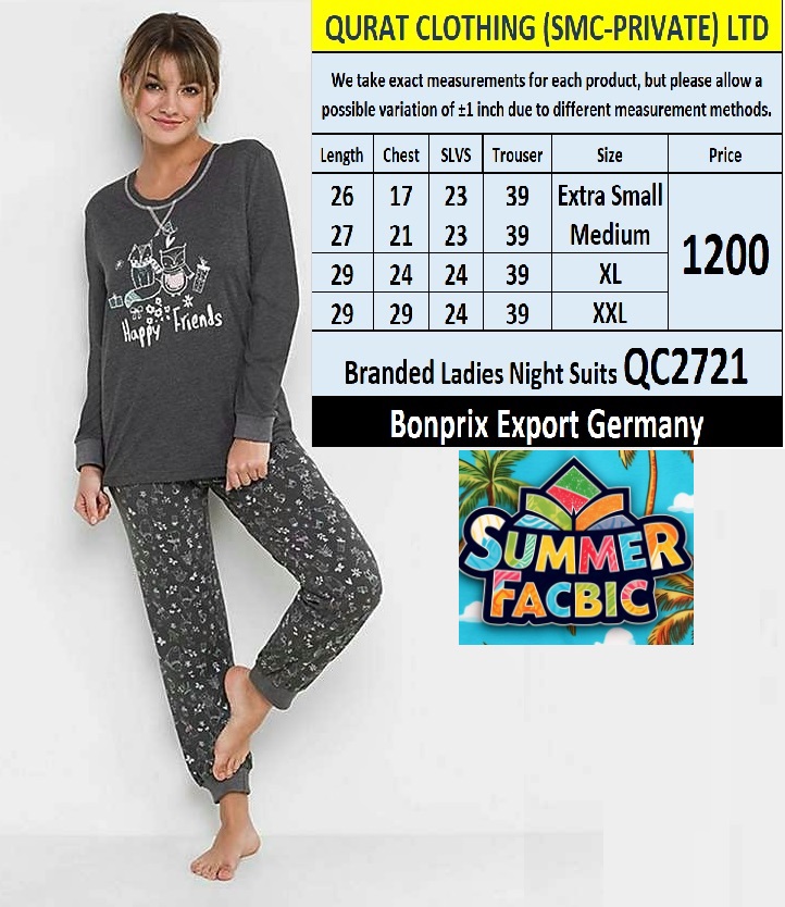 Bonprix BPC Brand Summer Ladies Night Suits QC2721 Export Germany