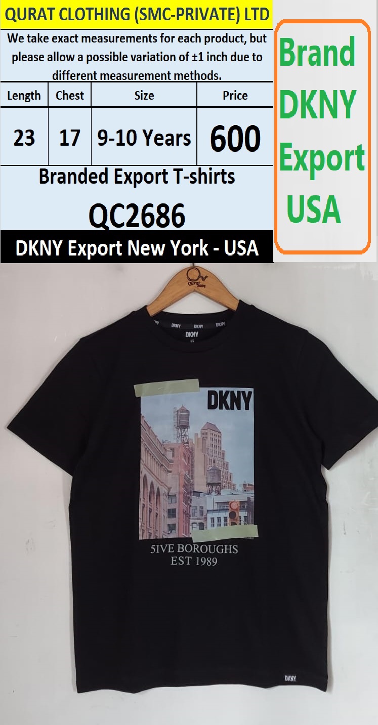 DKNY Brand T-shirt QC2686 Export New York - USA