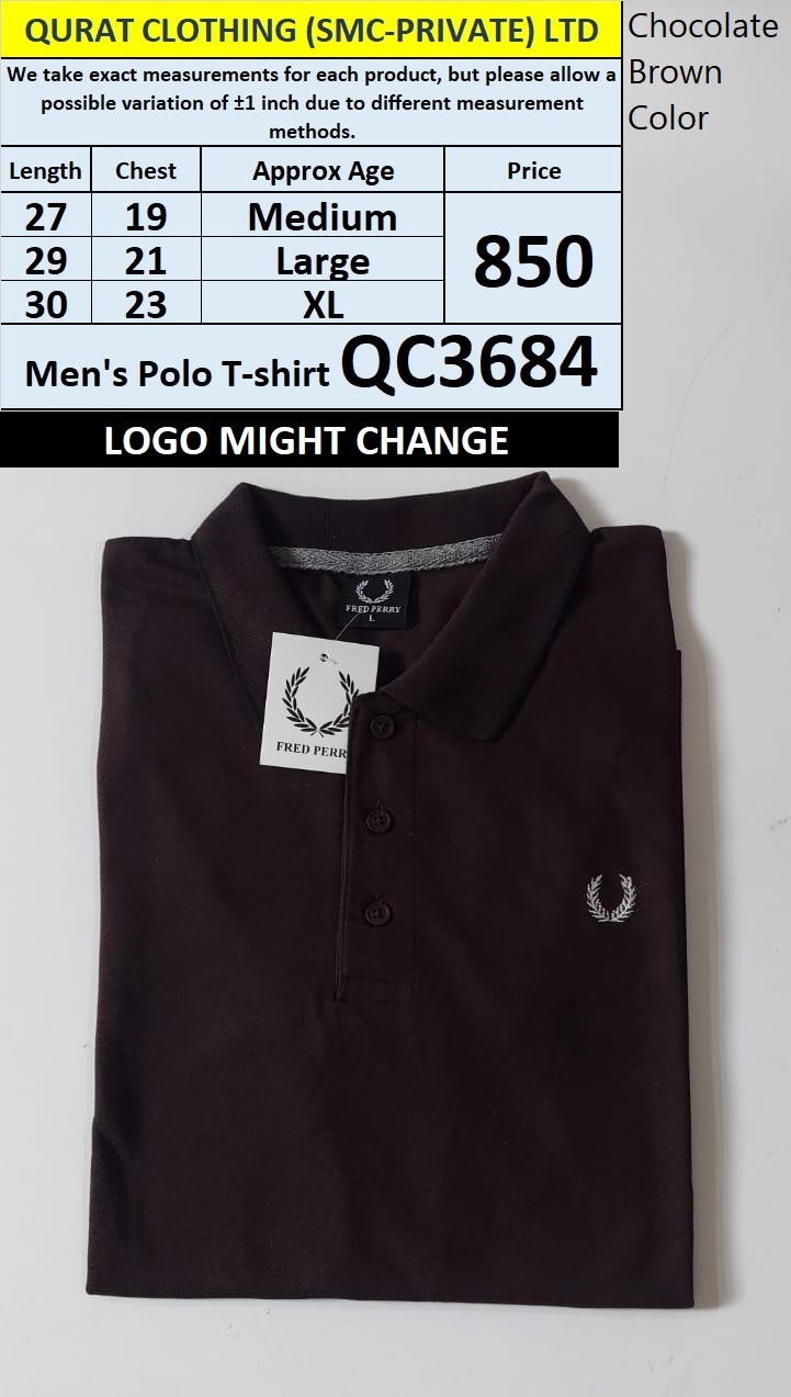 Men's Polo T-shirts QC3684 (Chocolate Brown Color)