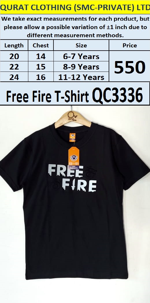 Free Fire T-shirt QC3336