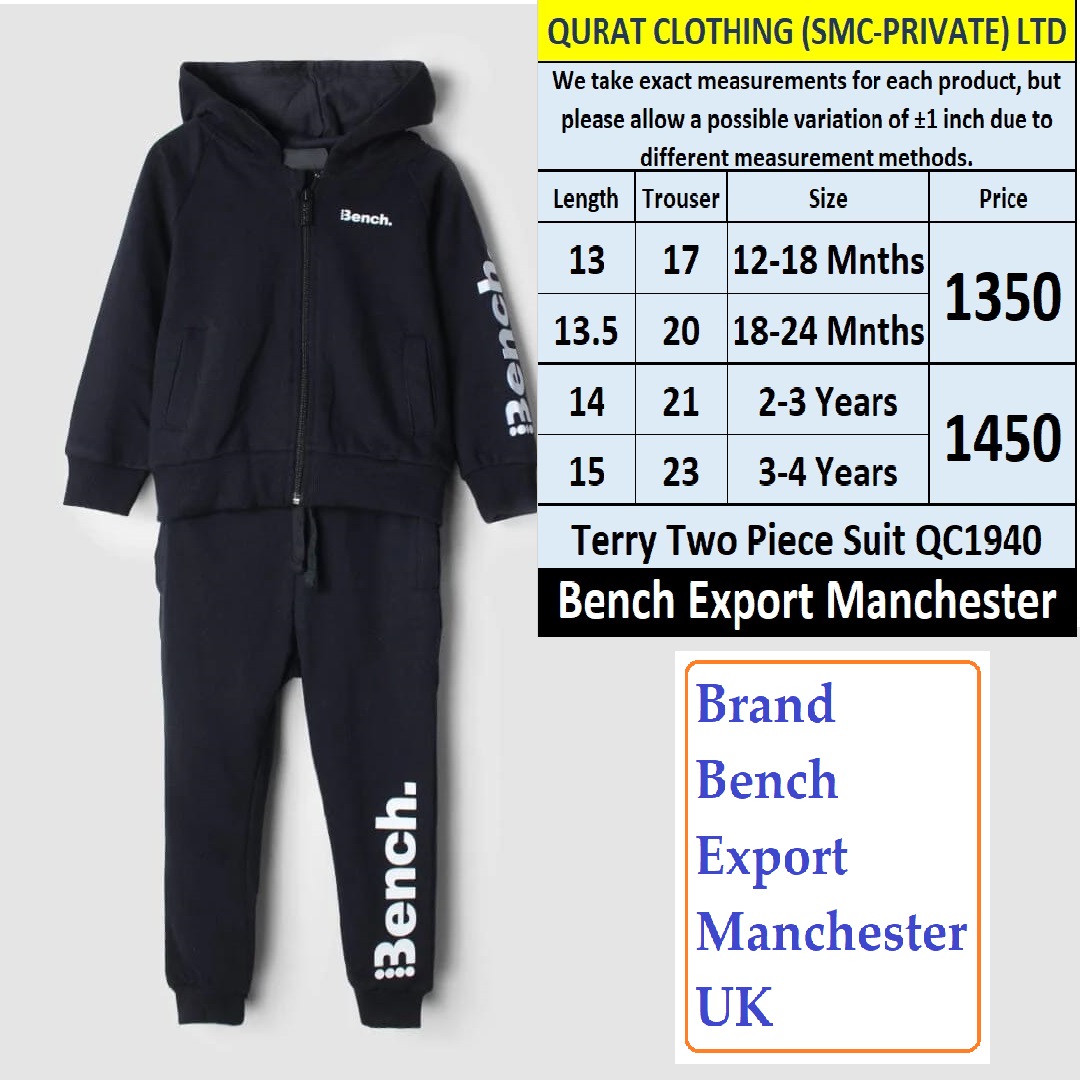 Bench Brand Terry Tracksuit QC1940 Export Manchester UK - QC1940