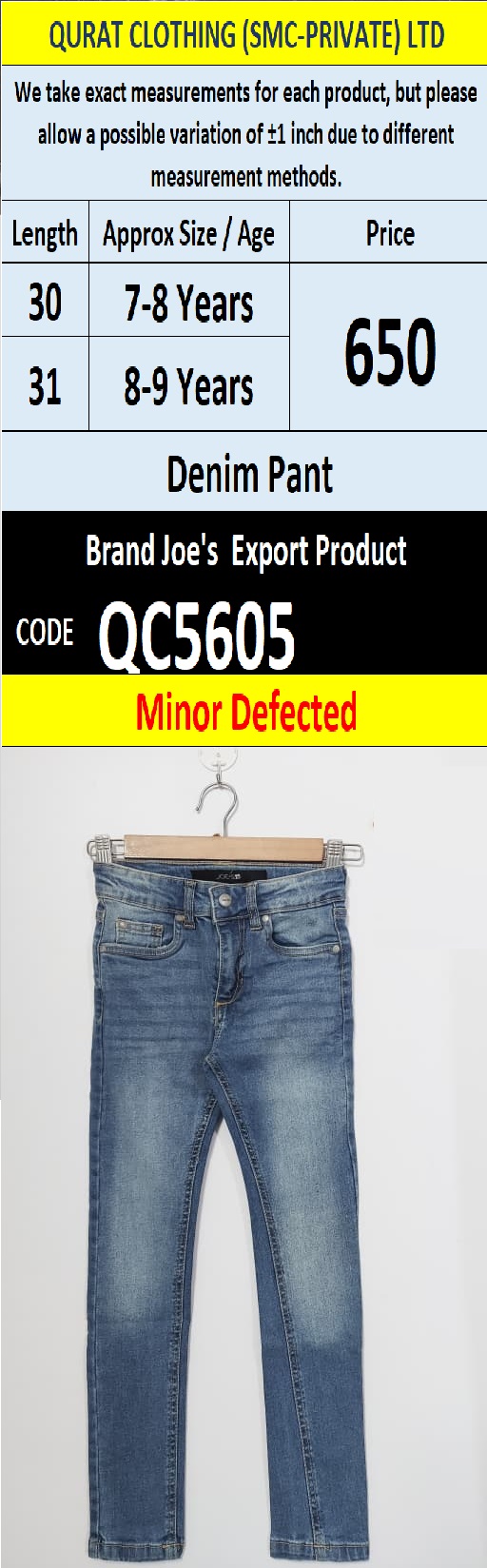 Branded Export Product (Minor Defected) - QC5605
