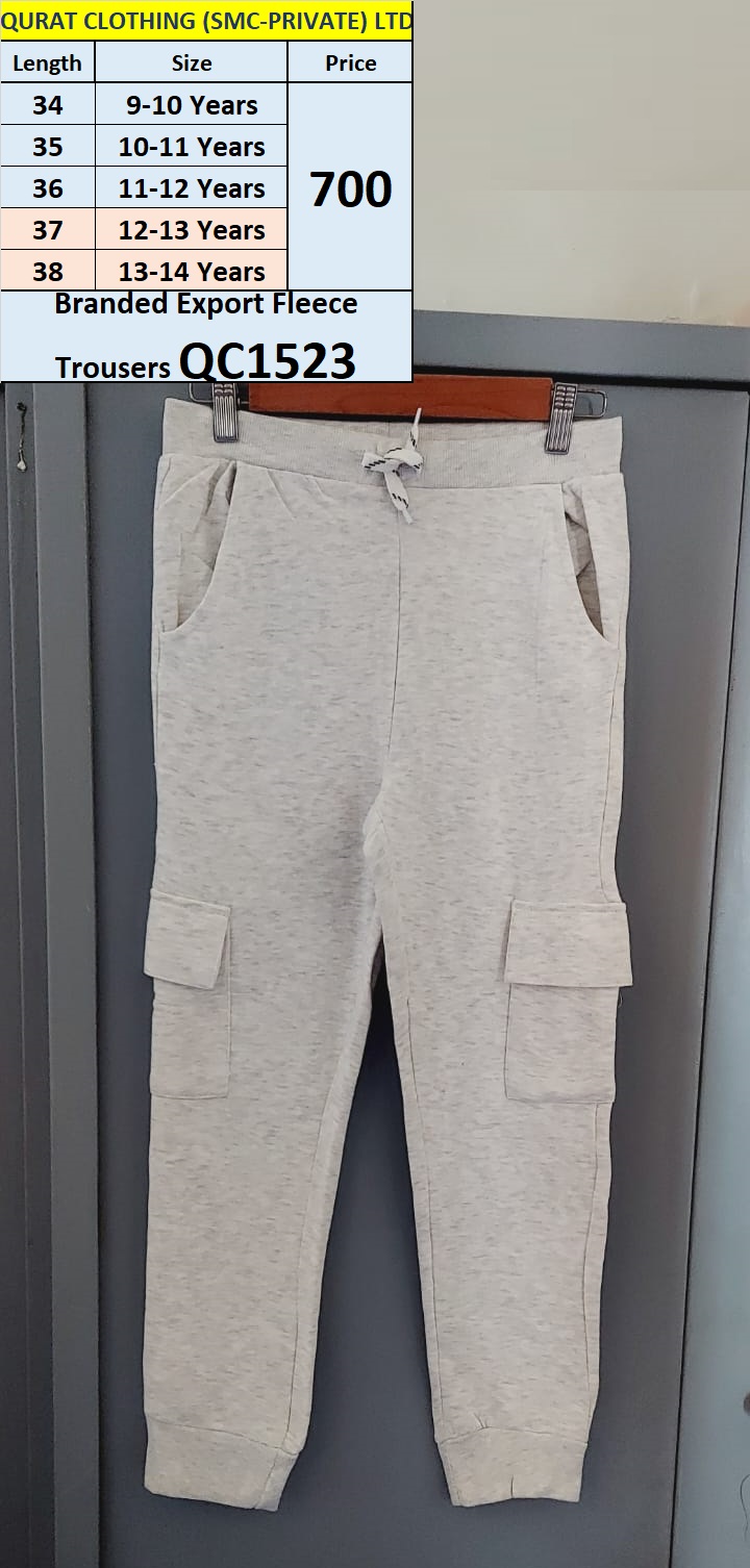 Branded Export Fleece Cargo Trouser QC1523 Export