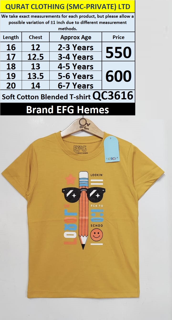 EFG Hemes Brand Soft Cotton Blended T-shirts QC3616