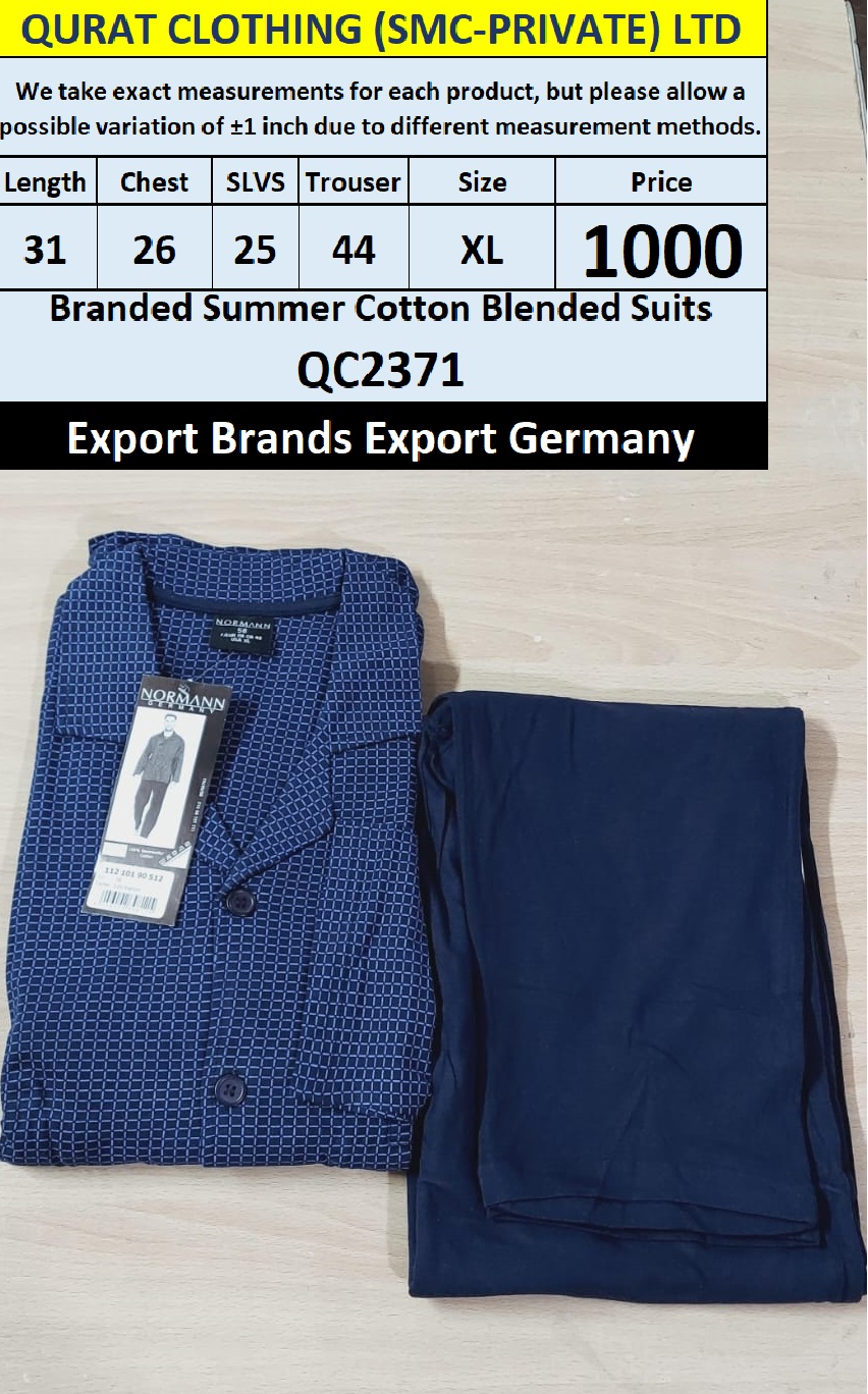 International Brands Summer Cotton Blended Suits Export Germany QC2371