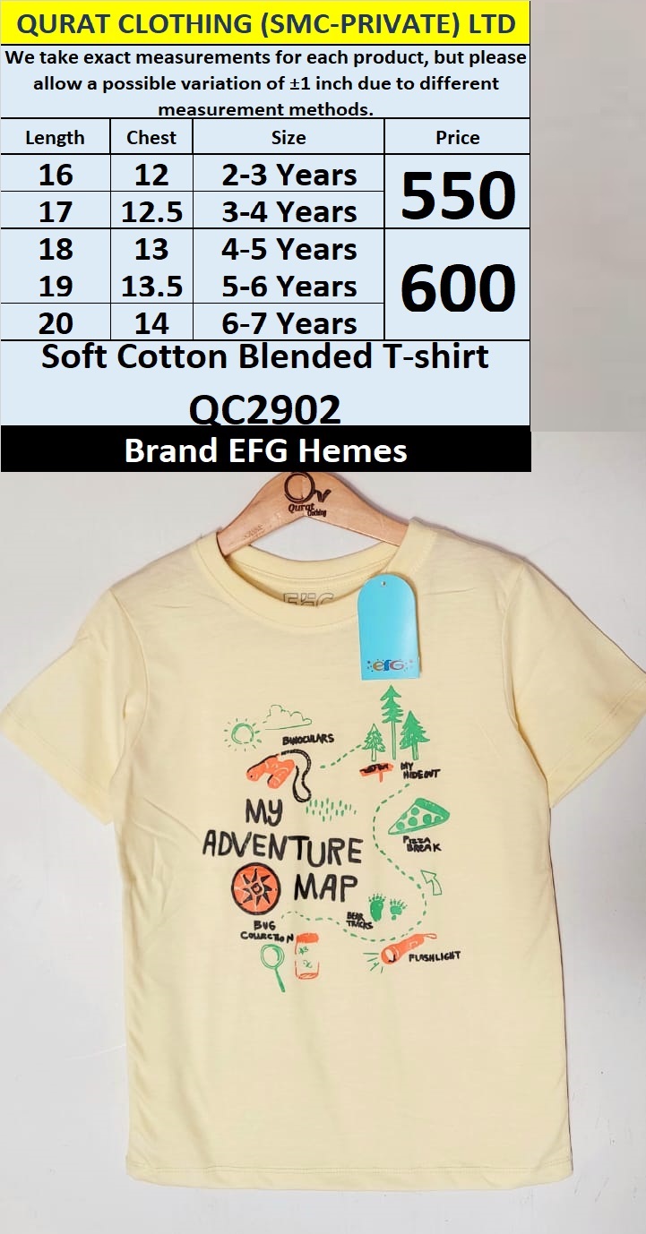 Soft Cotton Blended T-Shirt QC2902  Brand EFG Hemes