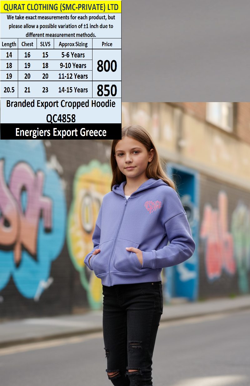 Energiers Brand Purple Cropped Hoodie QC4858 – Export Greece