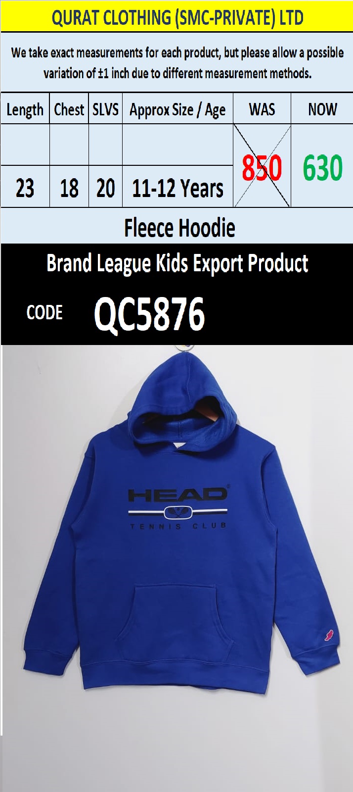 Top International Branded Export Hoodie / Sweatshirt Products - QC5876