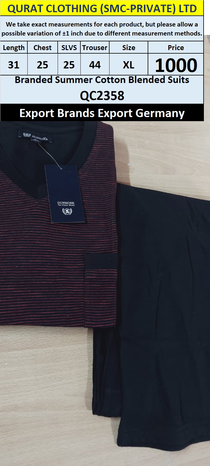 International Brands Summer Cotton Blended Suits Export Germany QC2358
