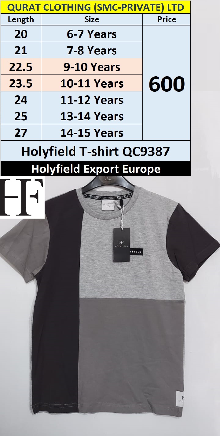 Holyfield Panel T-shirt QC9387 Brand Holyfield Export Europe