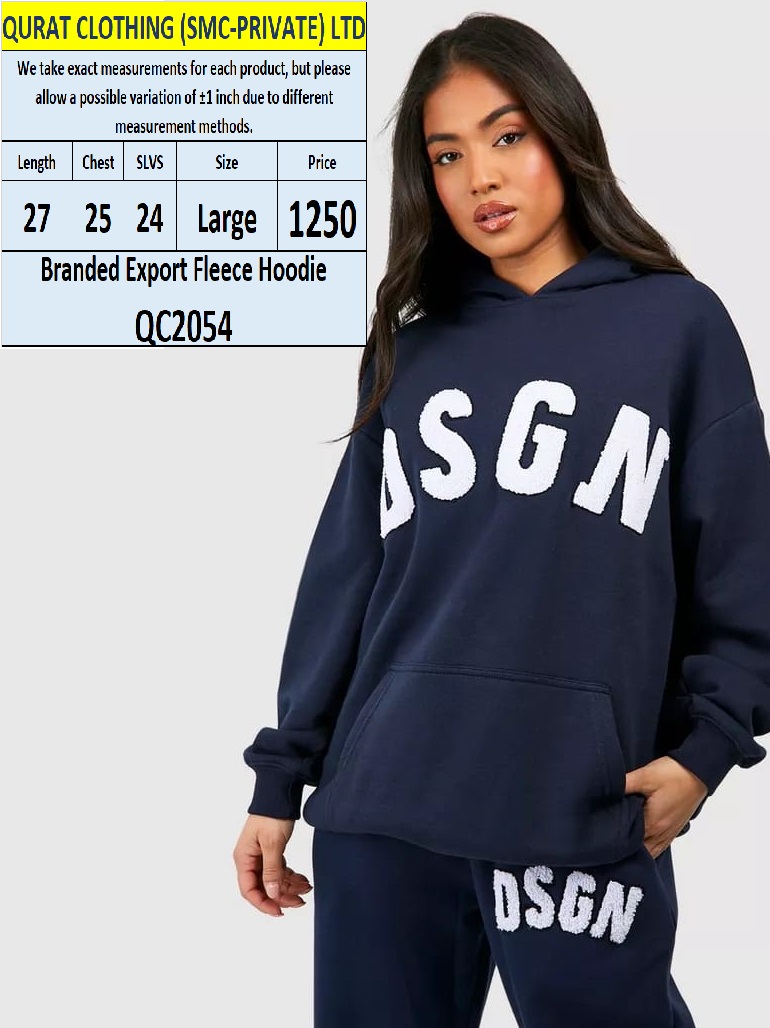 Branded Export Fleece Hoodie QC2054