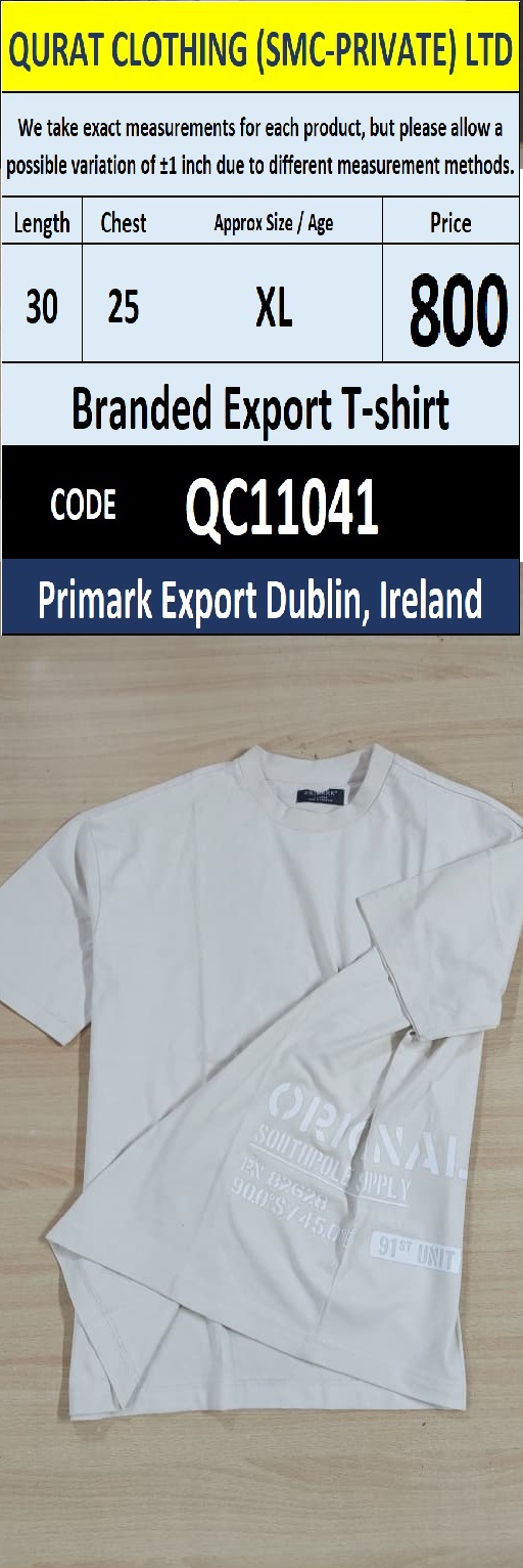 Off White Original Southpole Supply Side Print Branded Export Drop Shoulder T-Shirt QC11041 – Primark Export Dublin Ireland