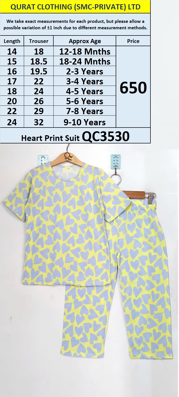 Heart Print Suit QC3530