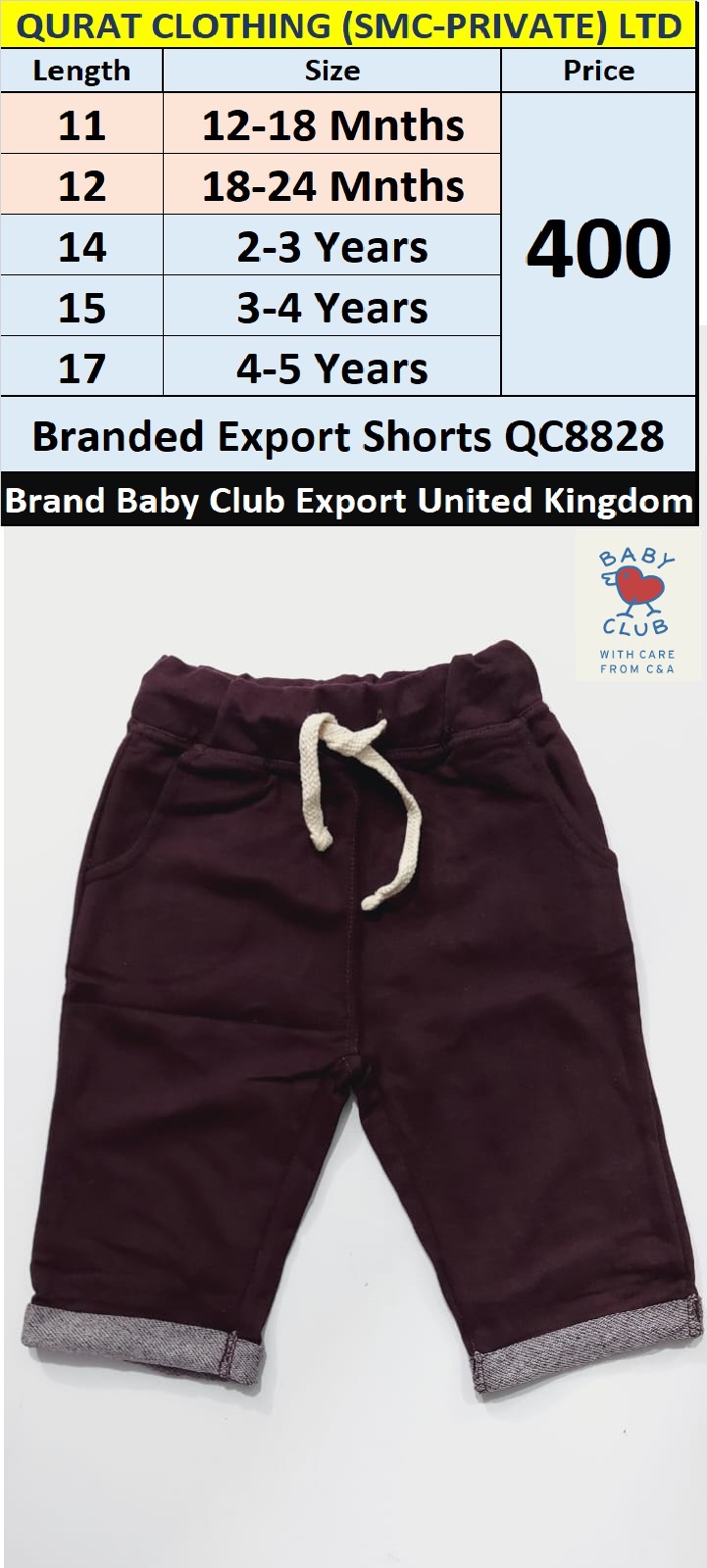 Baby Club Brand Export Shorts QC8828 Export United Kingdom