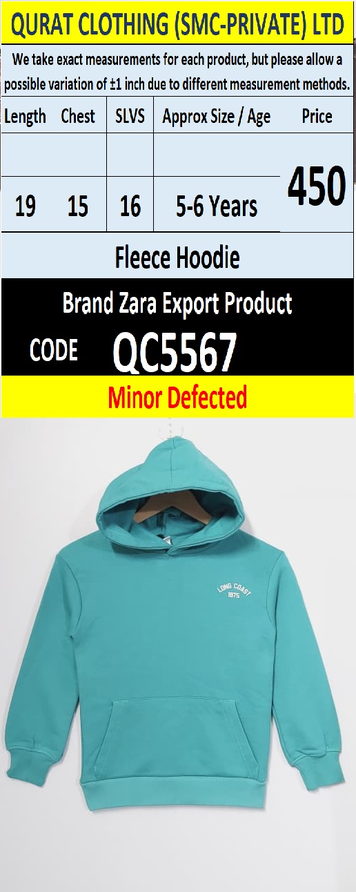 Brand ZARA Fleece Sweatshirt Export Europe or USA (Minor Defected Product) - QC5567