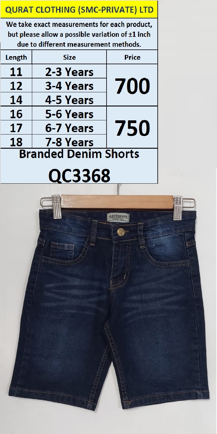 Branded Denim Shorts QC3368