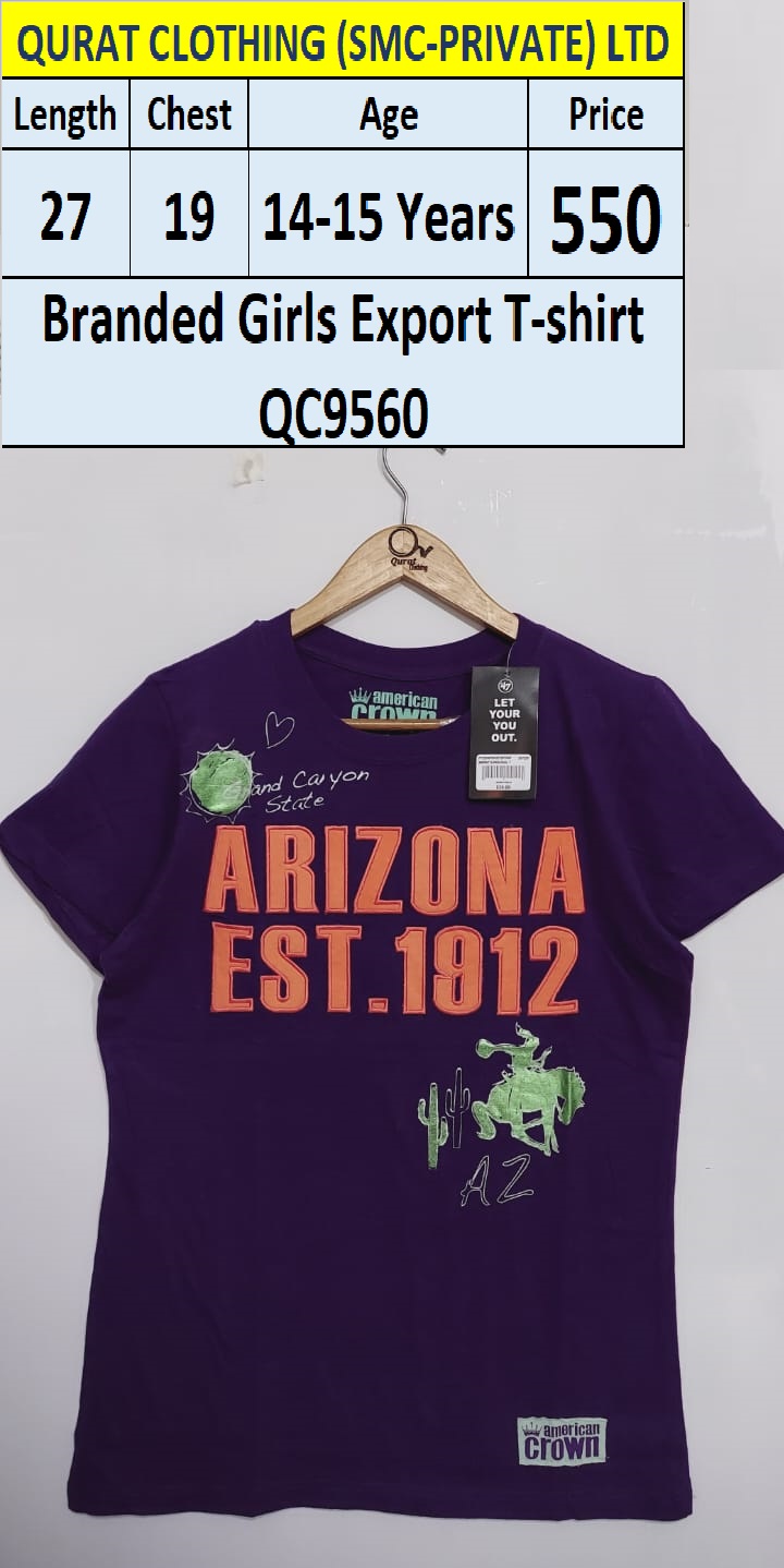 Export Branded Girls T-Shirt (Arizona Est. 1912) QC9560