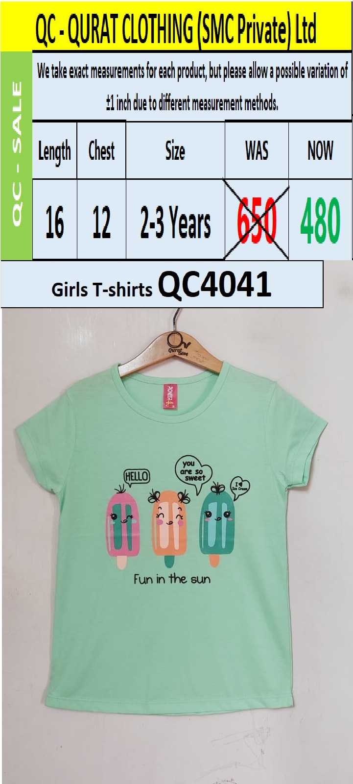 Girls T-shirts QC4041
