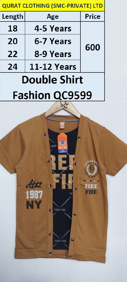 Brown Double Shirt Fashion Free Fire QC9599