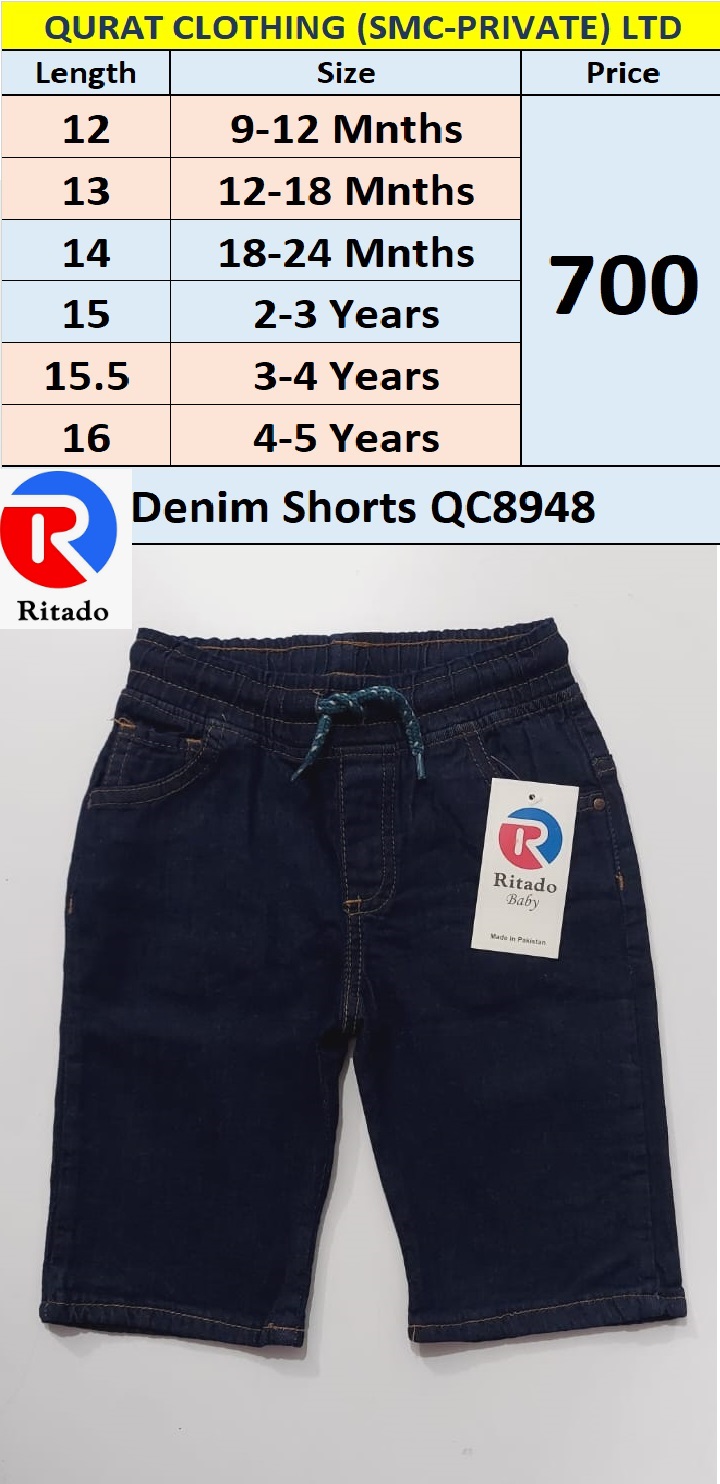 Branded Denim Shorts QC8948
