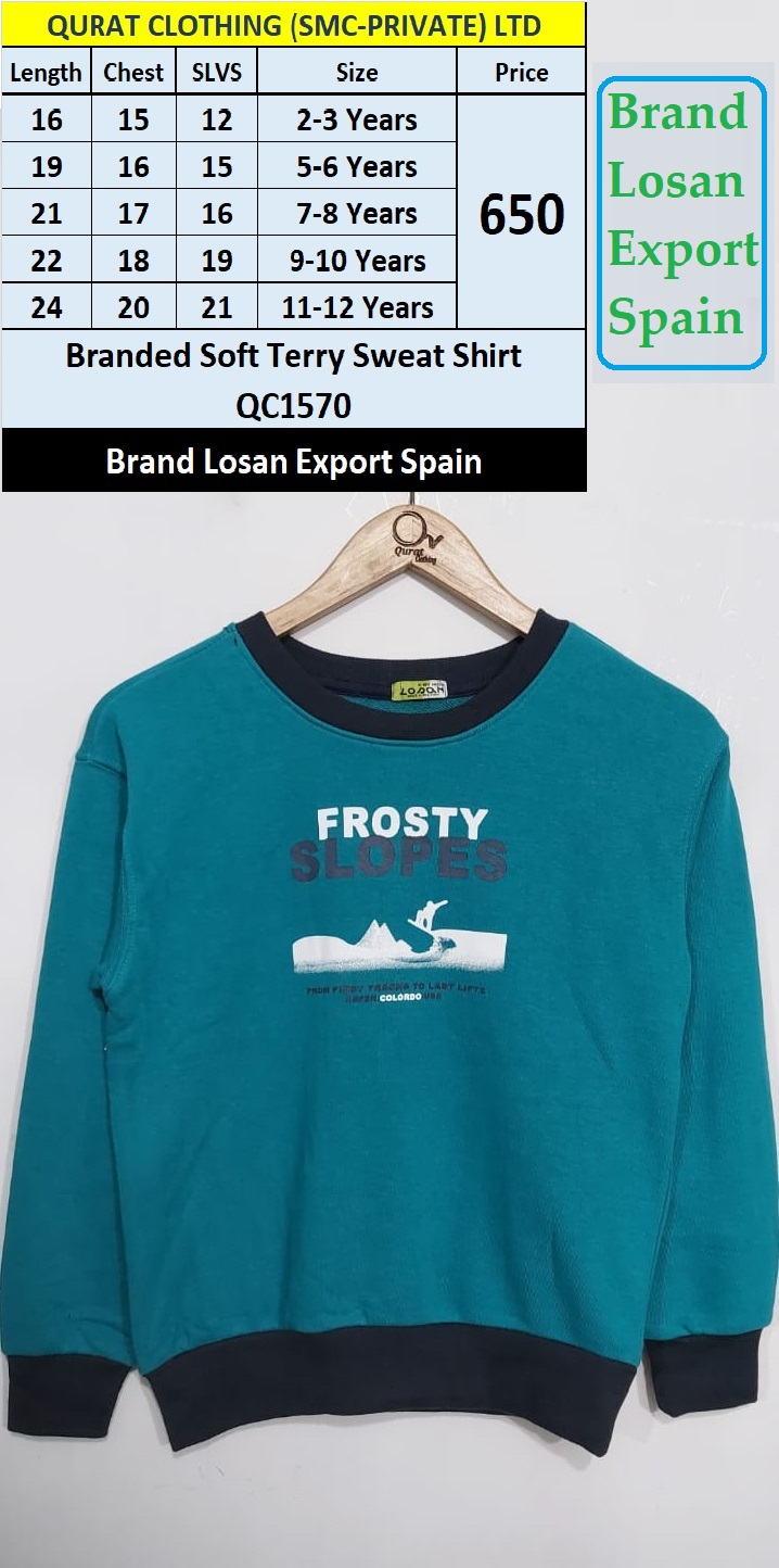 Losan Brand Soft Terry Sweatshirt QC1570 Export Spain
