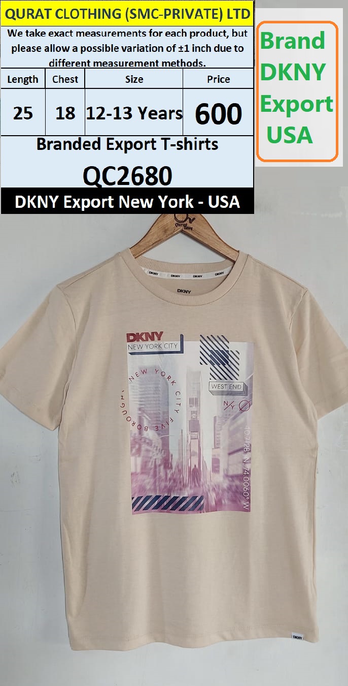 DKNY Brand T-shirt QC2680 Export New York - USA