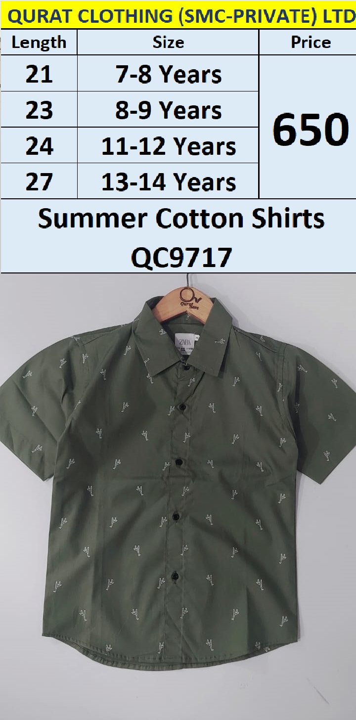 Printed Summer Cotton Shirts QC9717 