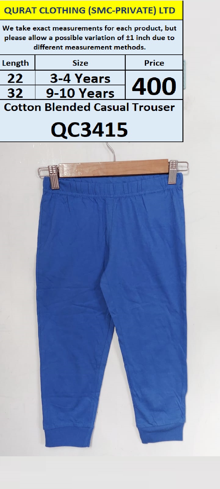 Cotton Blended Casual Trouser QC3415