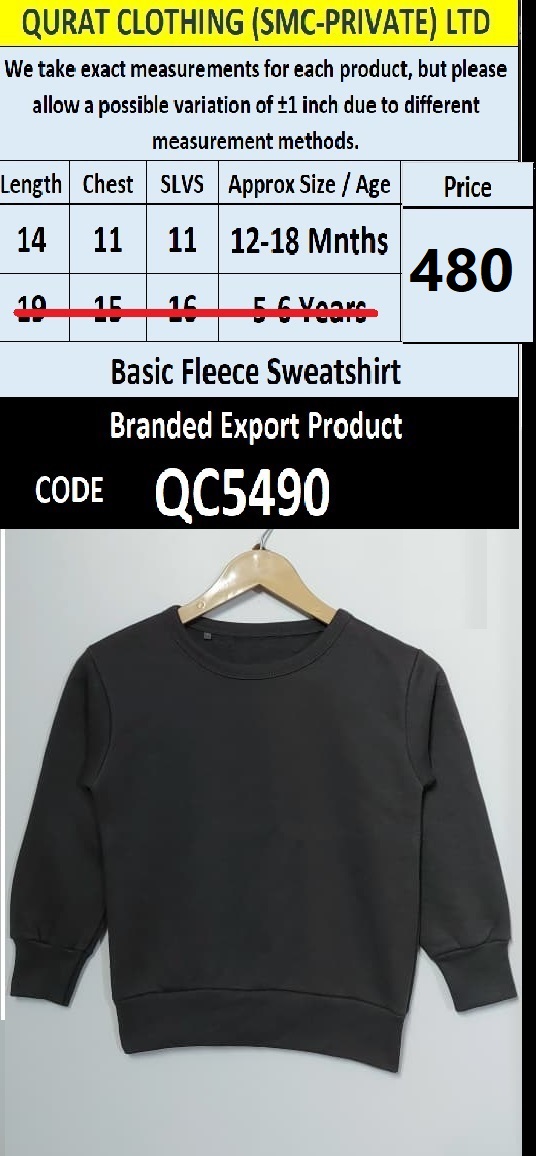 Branded Fleece Sweatshirt Export Europe - QC5490