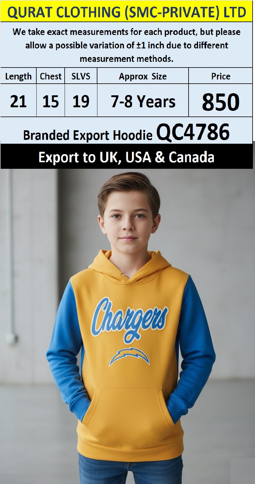 Branded Export UK, USA & Canada Top Brands Hoodie QC4786