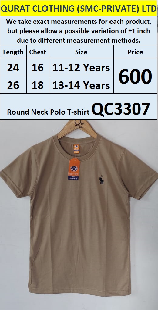 Round Neck Polo T-shirt QC3307