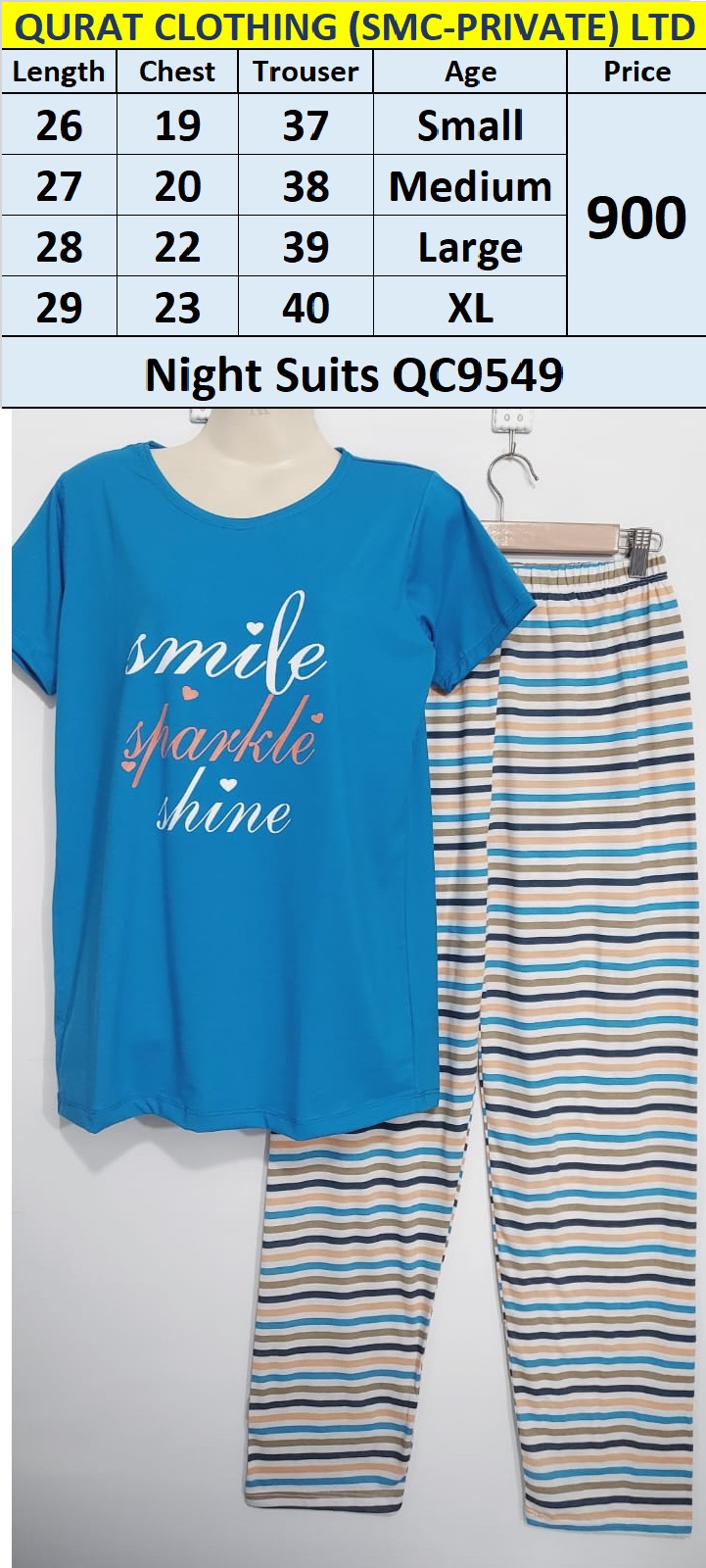 Smile, Sparkle & Shine Ladies Night Suits QC9549